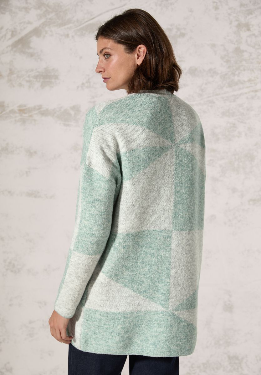 Gemusterte Strickjacke