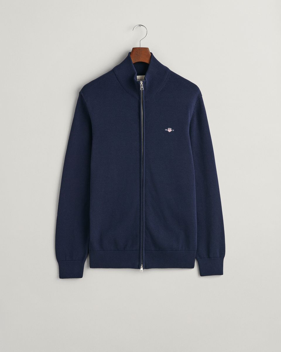 Casual Cotton Strickjacke mit Reißverschluss