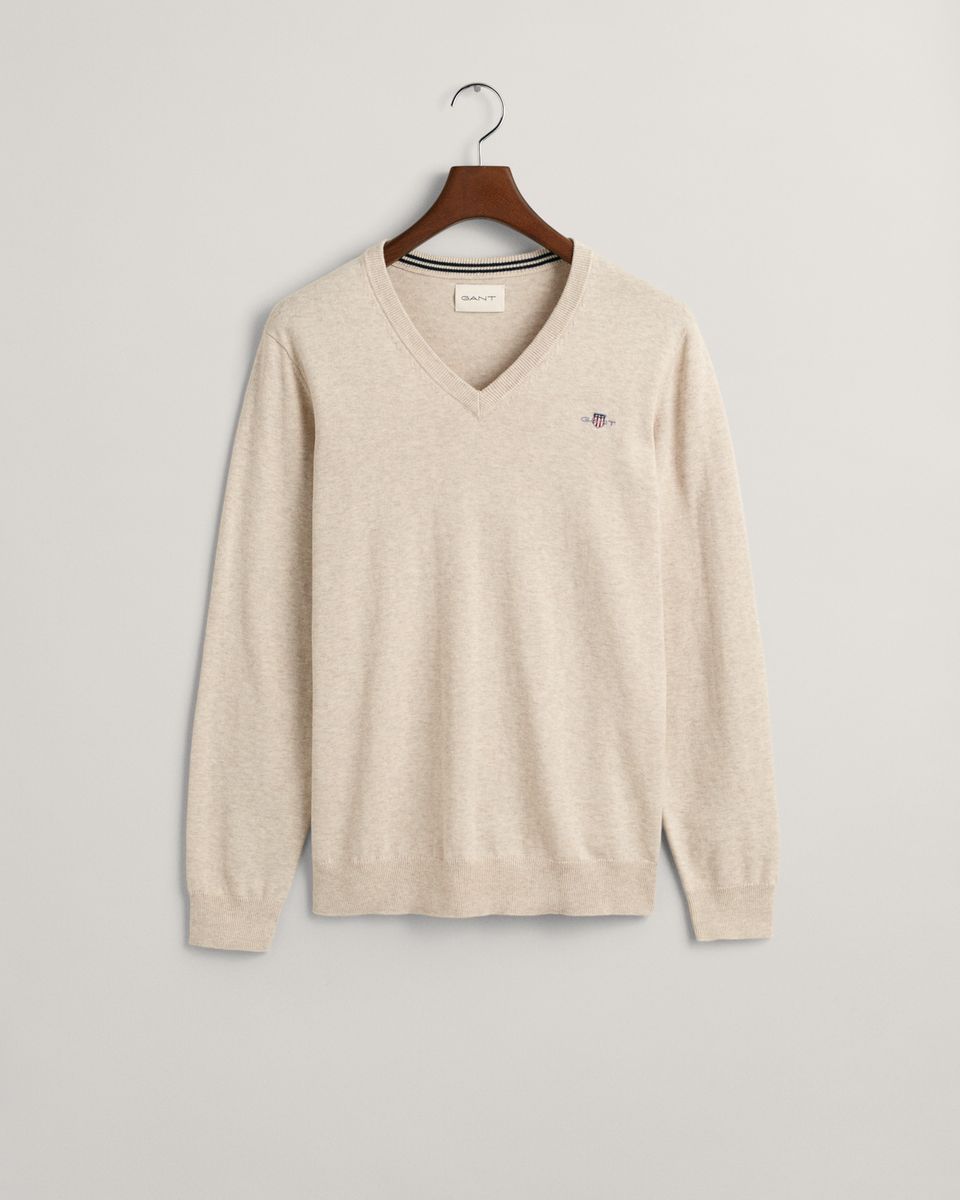 Klassischer V-Neck Pullover aus Baumwolle