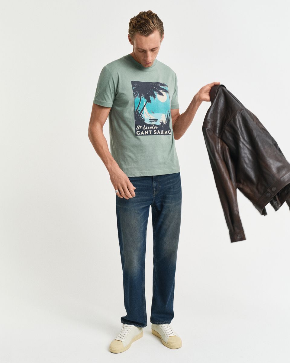 GANT USA Sailing Print Graphic T-Shirt