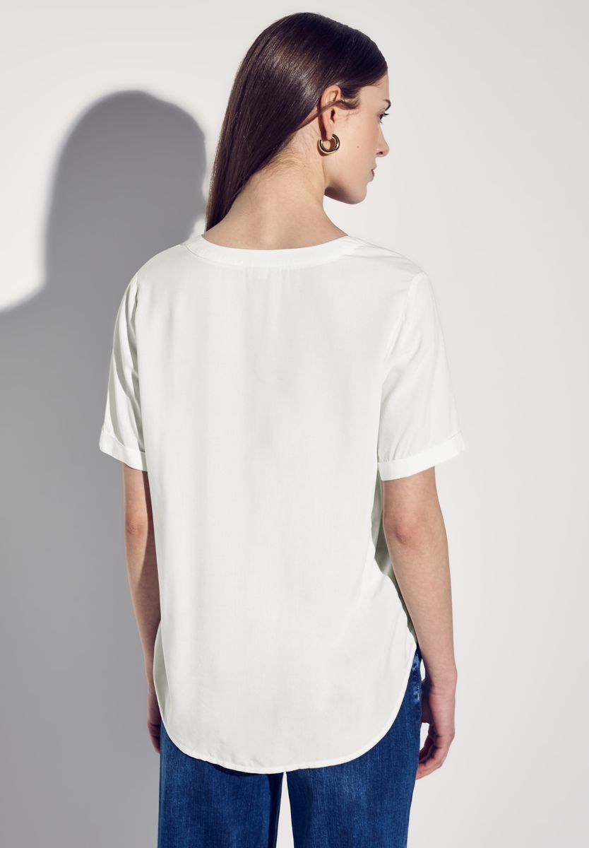 Bluse in Unifarbe