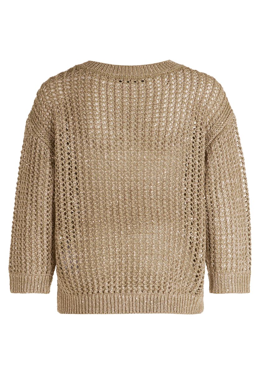Lochstrick-Pullover
