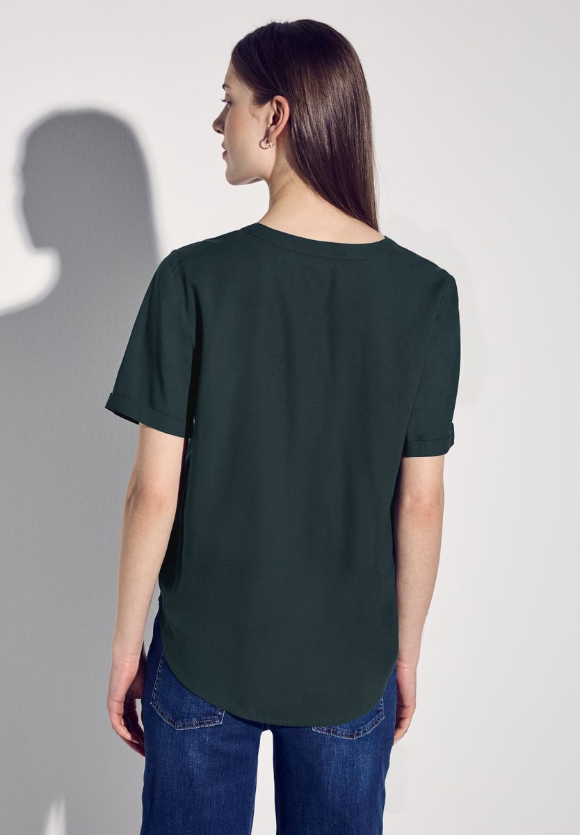 Bluse in Unifarbe