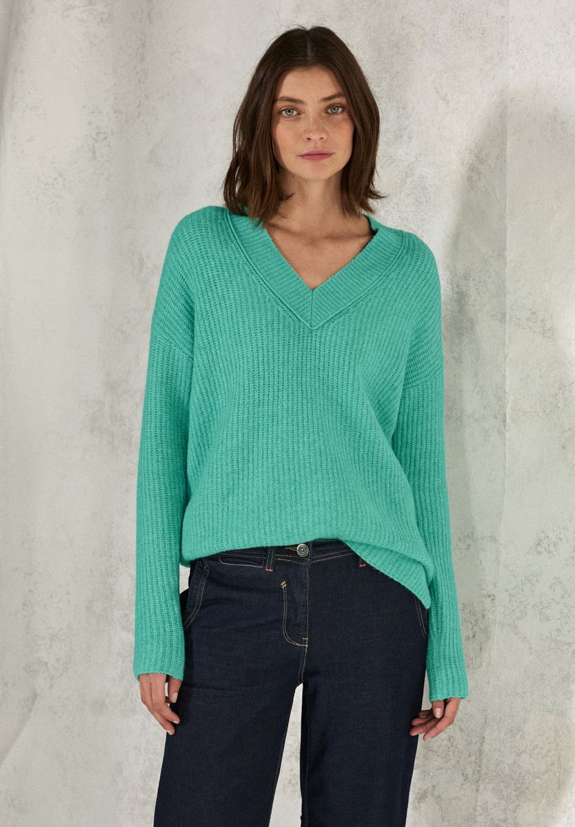Pullover mit V-Ausschnitt
