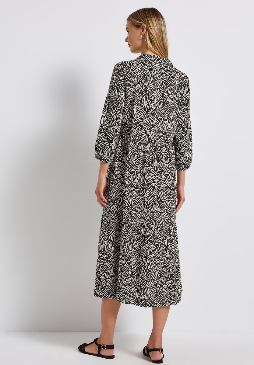 Gemustertes Volant-Kleid