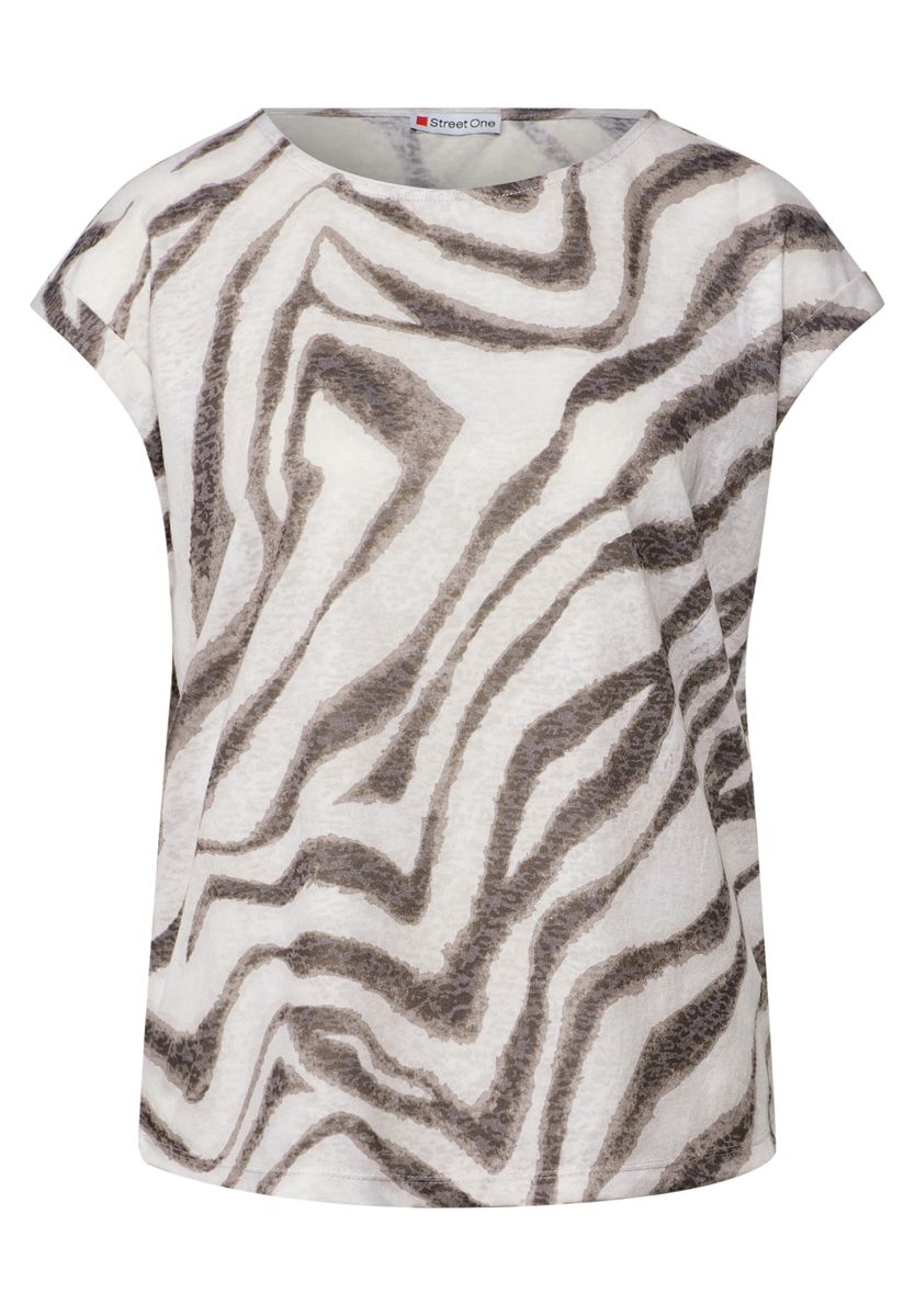 Gemustertes Ausbrenner-Shirt