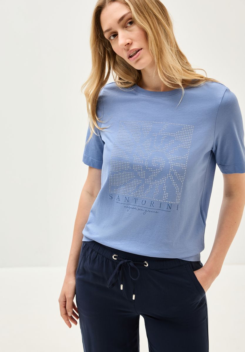 Shirt mit Schmucksteinen