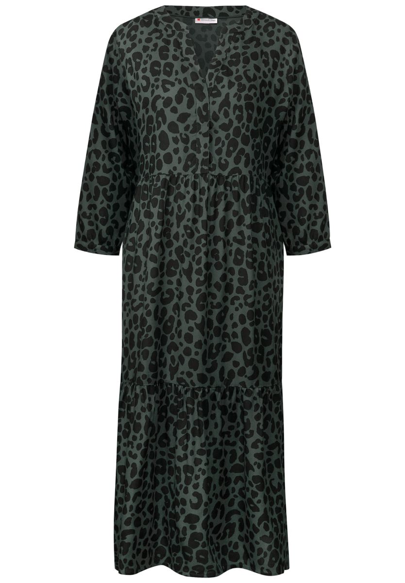 Gemustertes Volant-Kleid