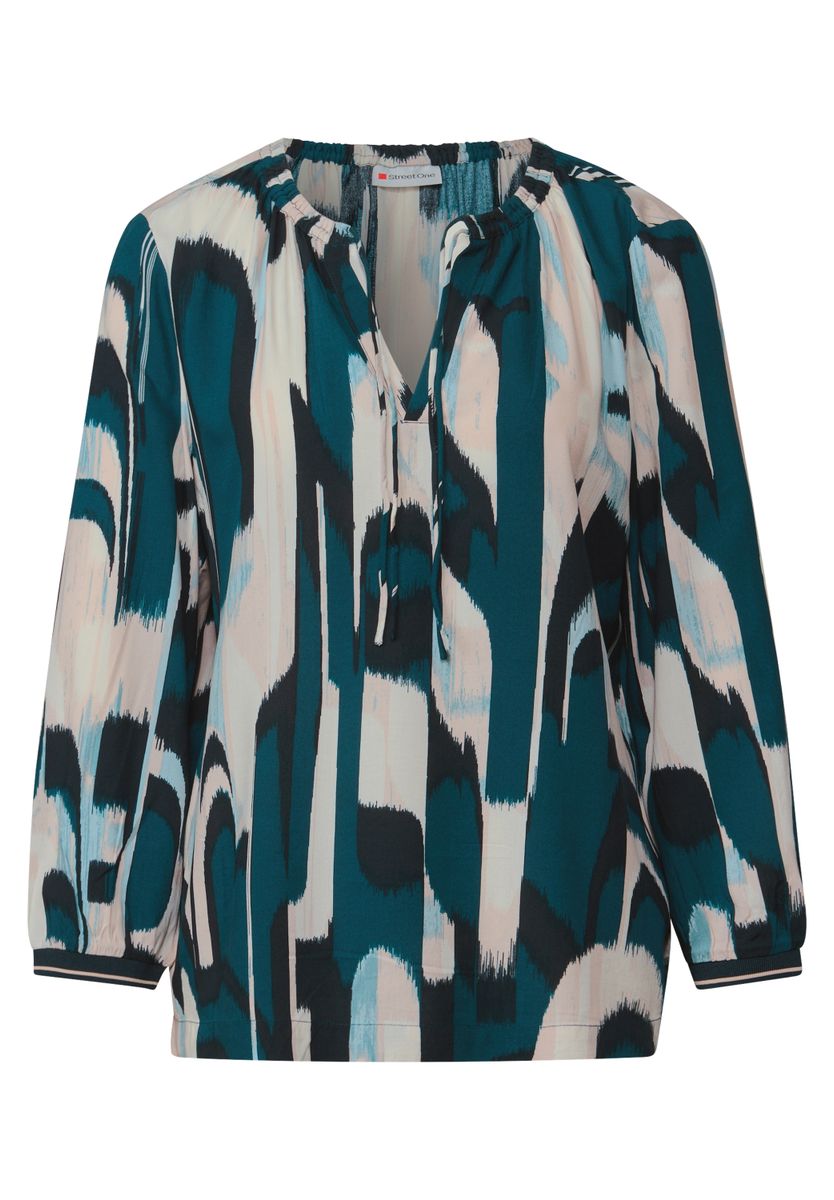 Ikat Tunika mit Tape-Details