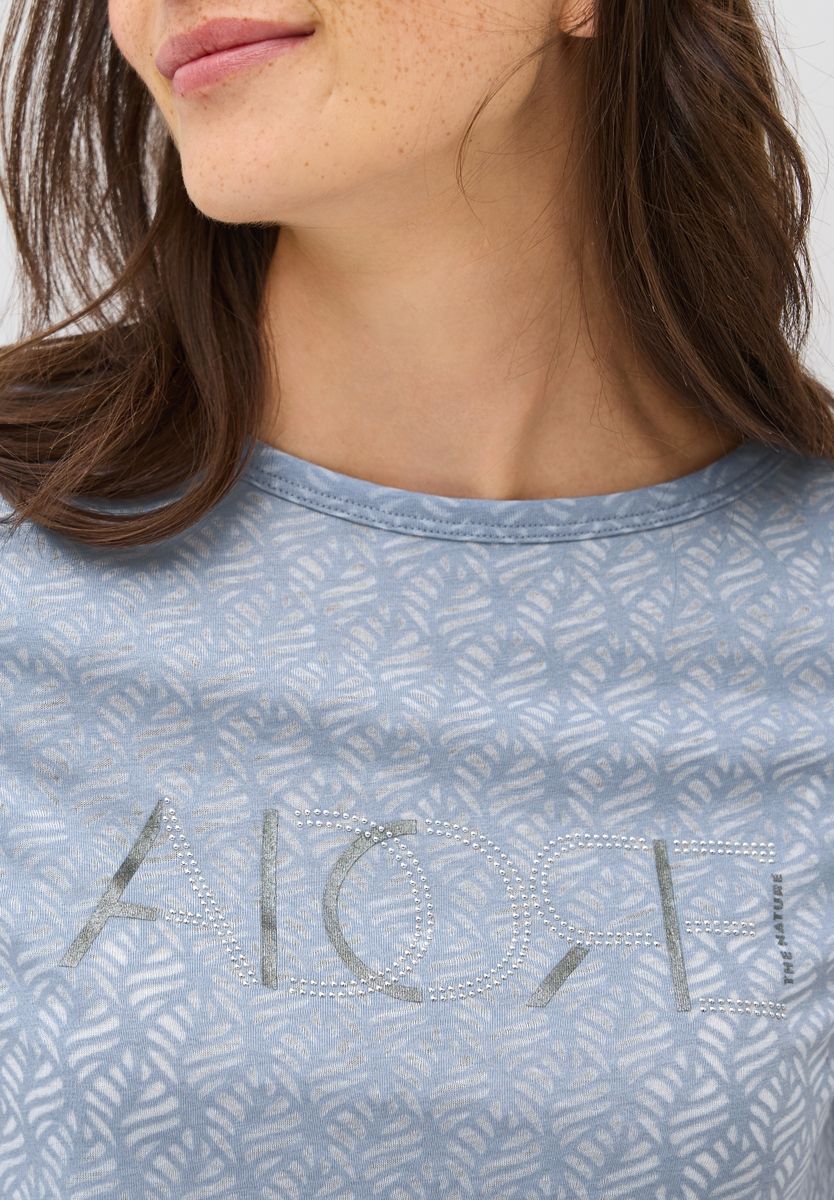 Ausbrenner-Shirt mit Wording