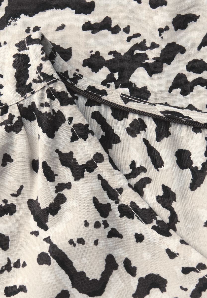 V-Neck Bluse mit Tape