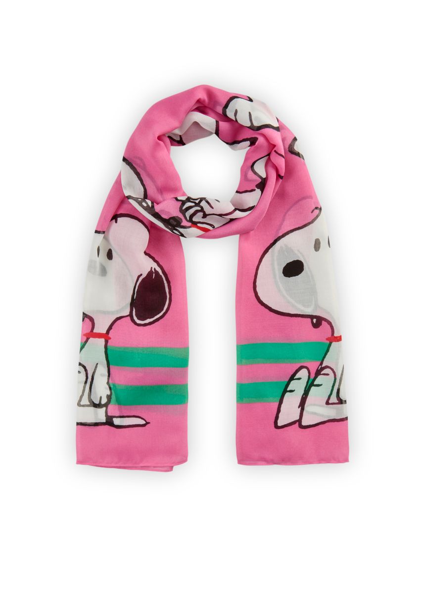 Peanuts Schal aus recyceltem Polyester mit Snoopy-Print