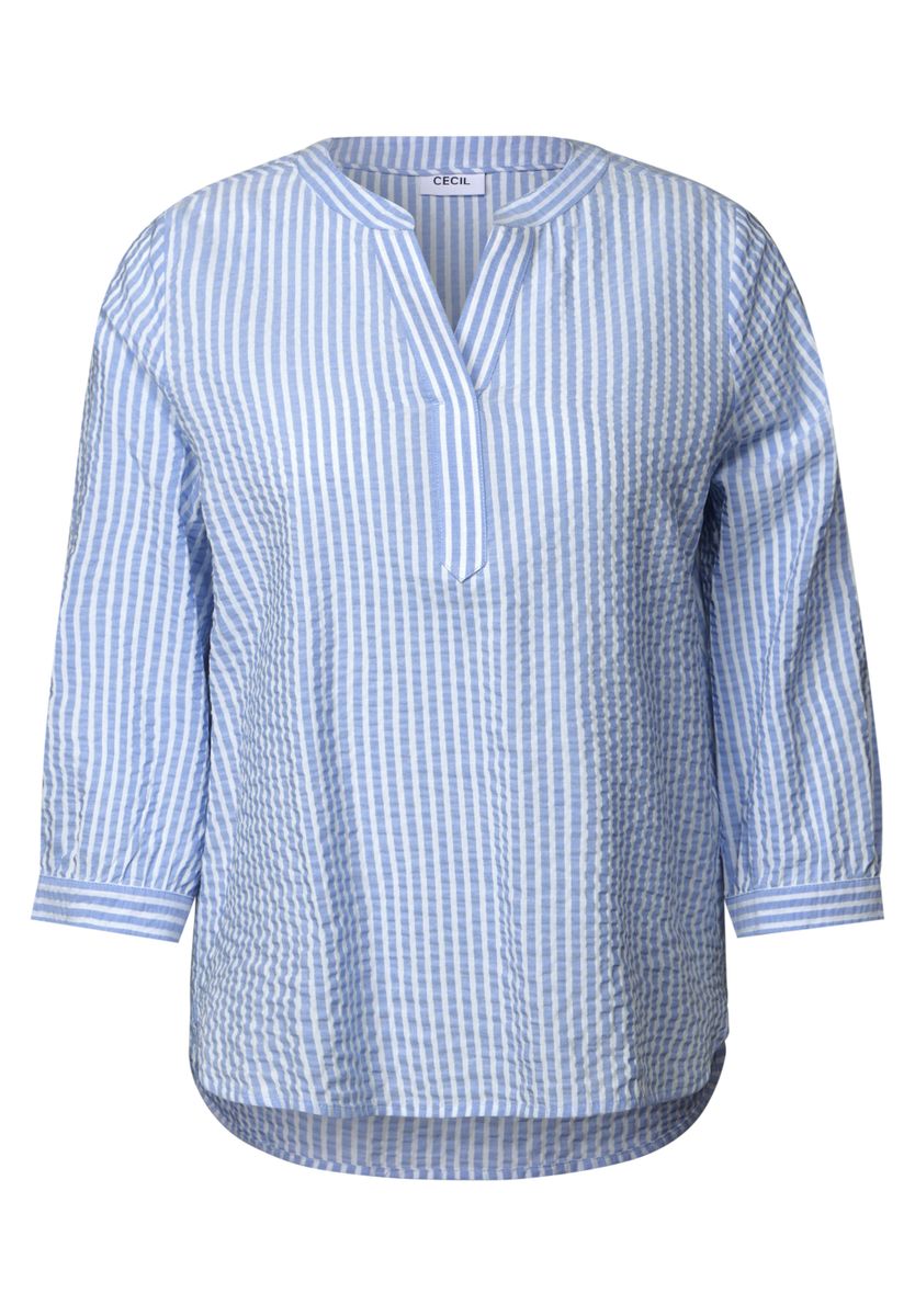 Gestreifte Seersucker Bluse