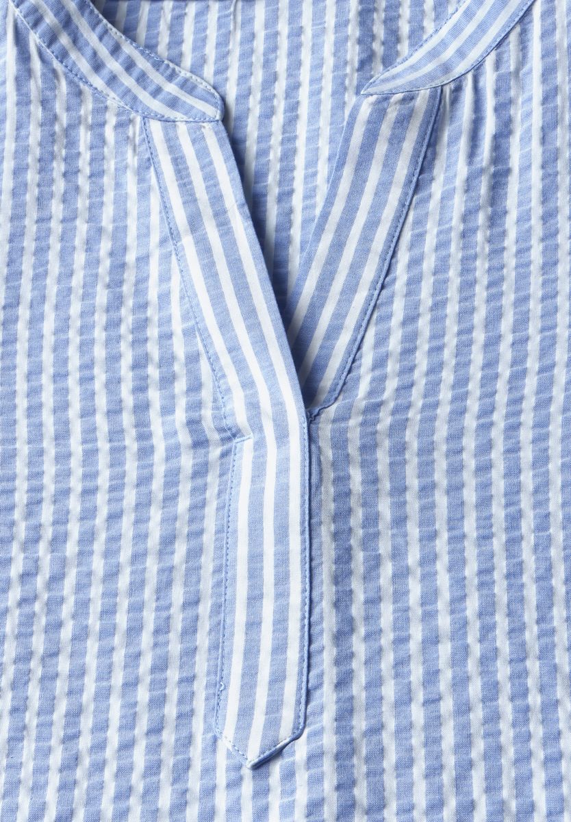 Gestreifte Seersucker Bluse