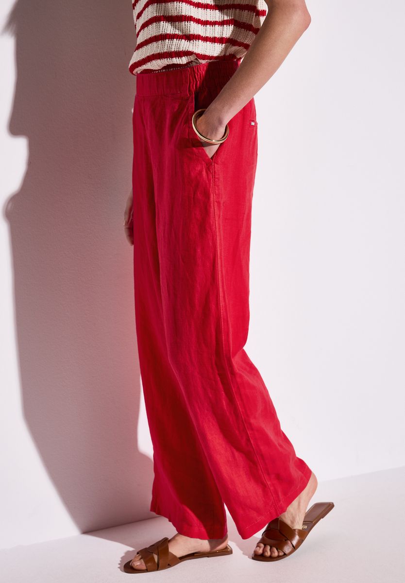 Wide Leg Leinenhose
