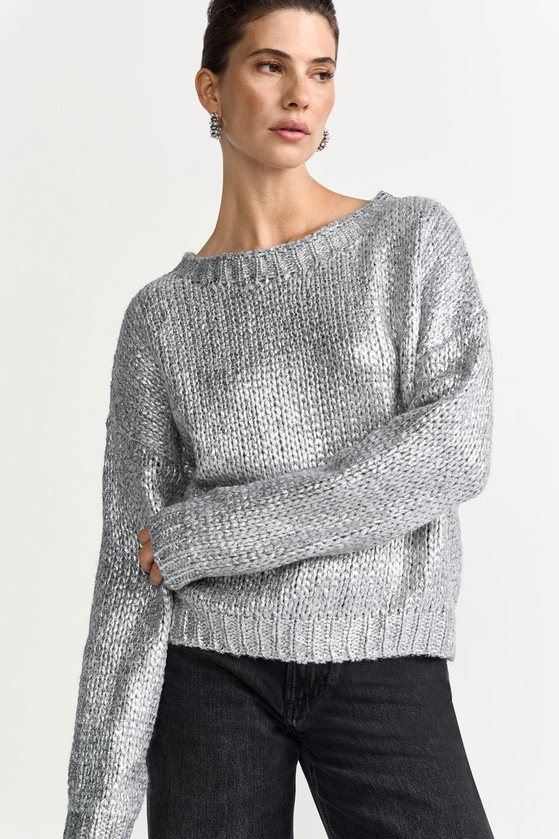 Foil Printed Crew Neck