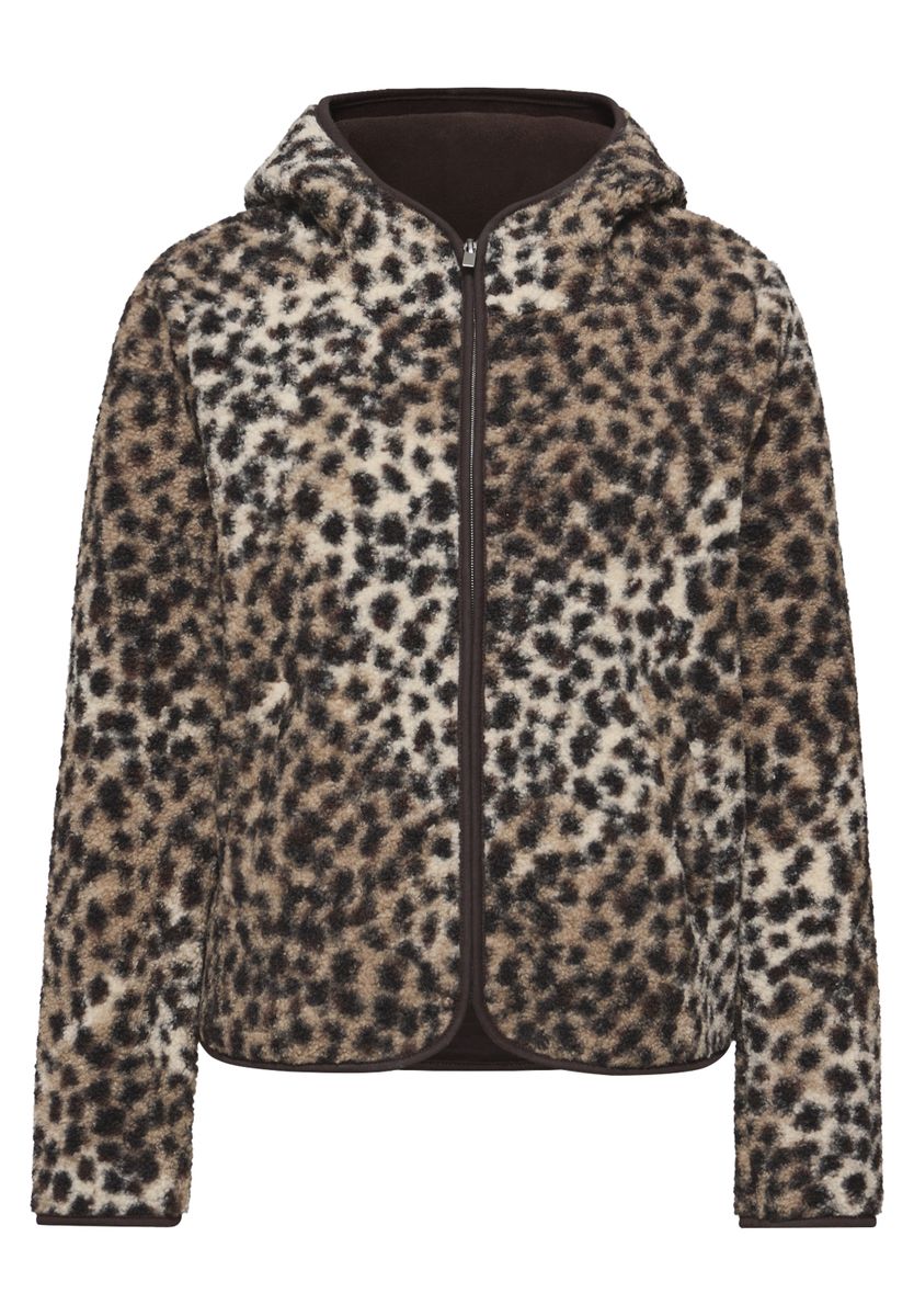 Teddy-Jacke mit Leo-Muster