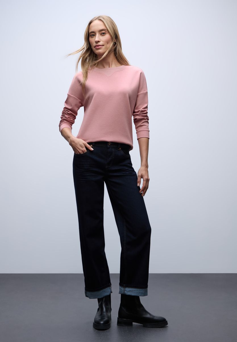 Shirt mit Ripp-Detail