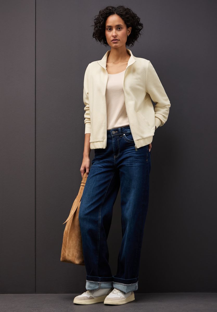 Strukturjacke mit Zipper