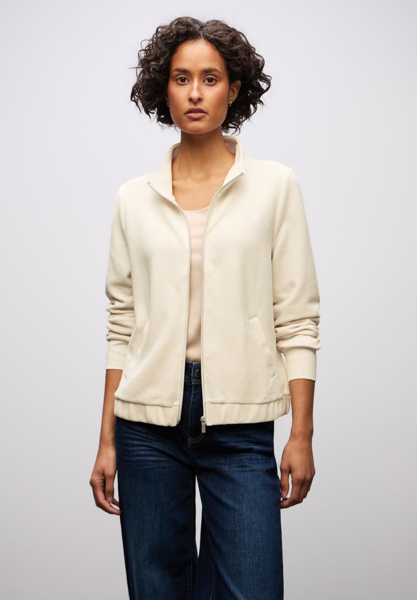Strukturjacke mit Zipper