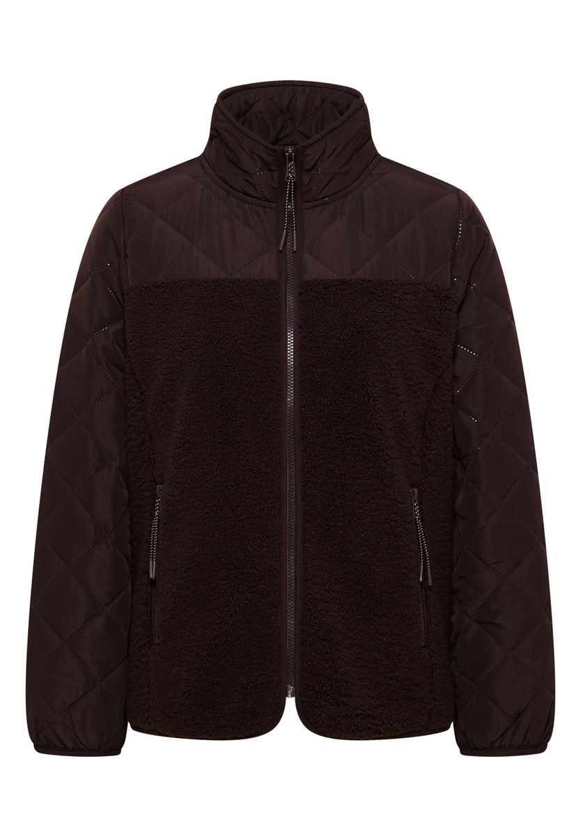 Teddy-Jacke mit Steppdetails
