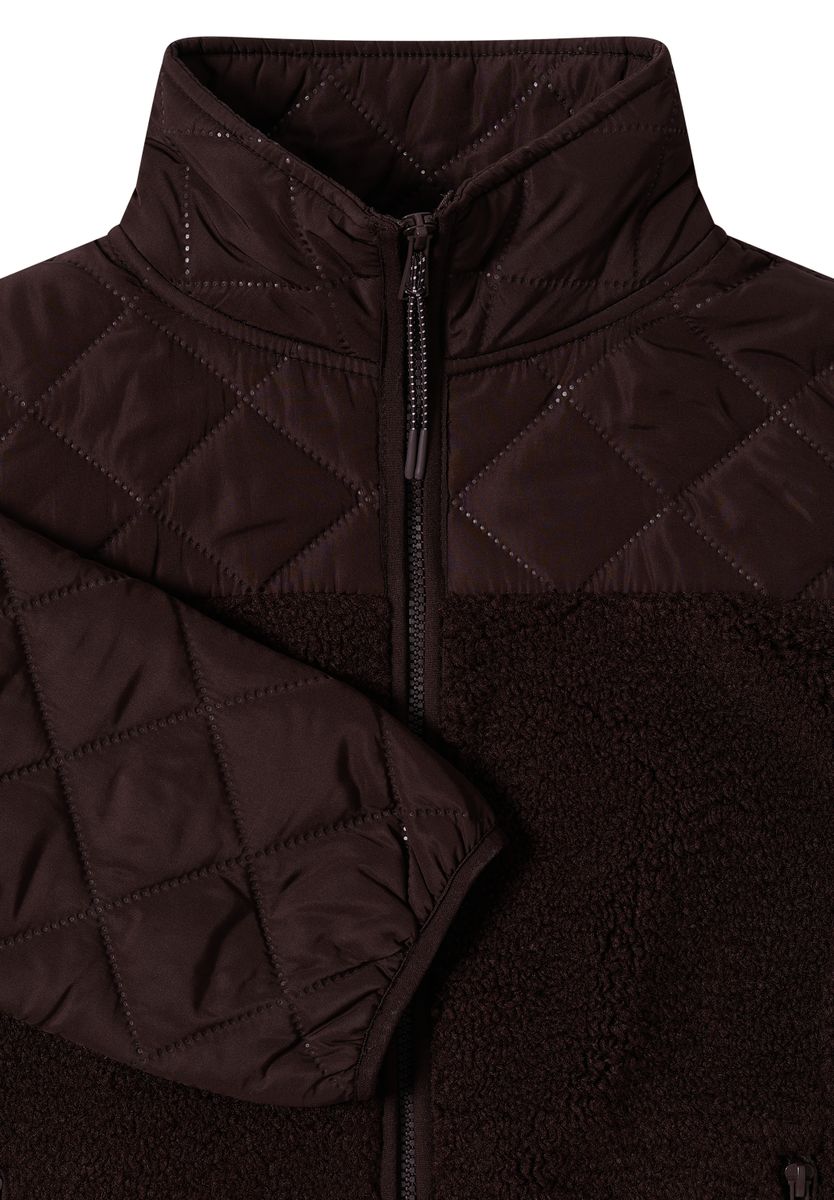 Teddy-Jacke mit Steppdetails