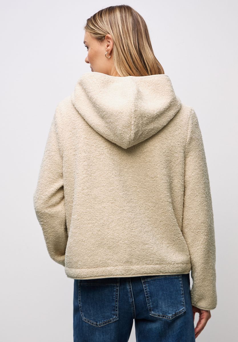 Teddy-Jacke mit Kapuze
