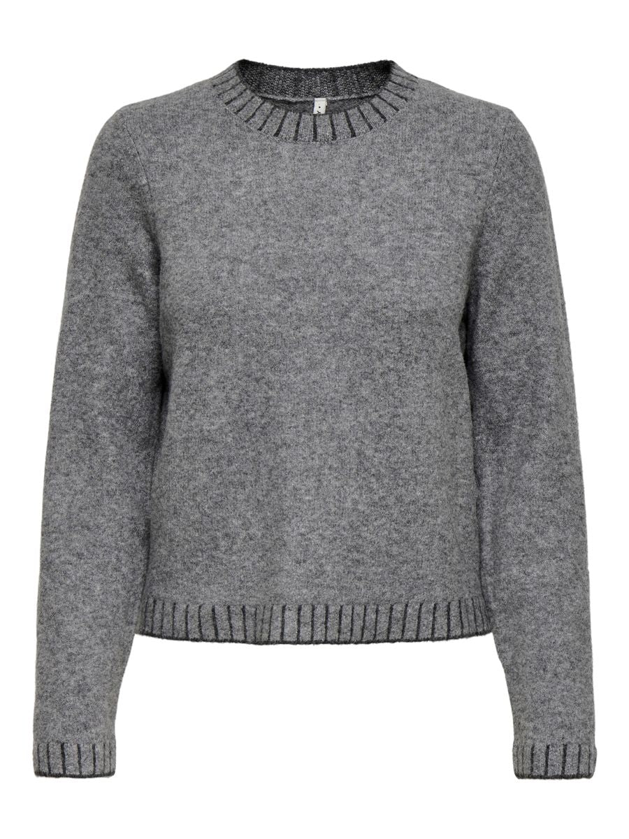ONLFINA LS STITCH O-NECK CC KNT