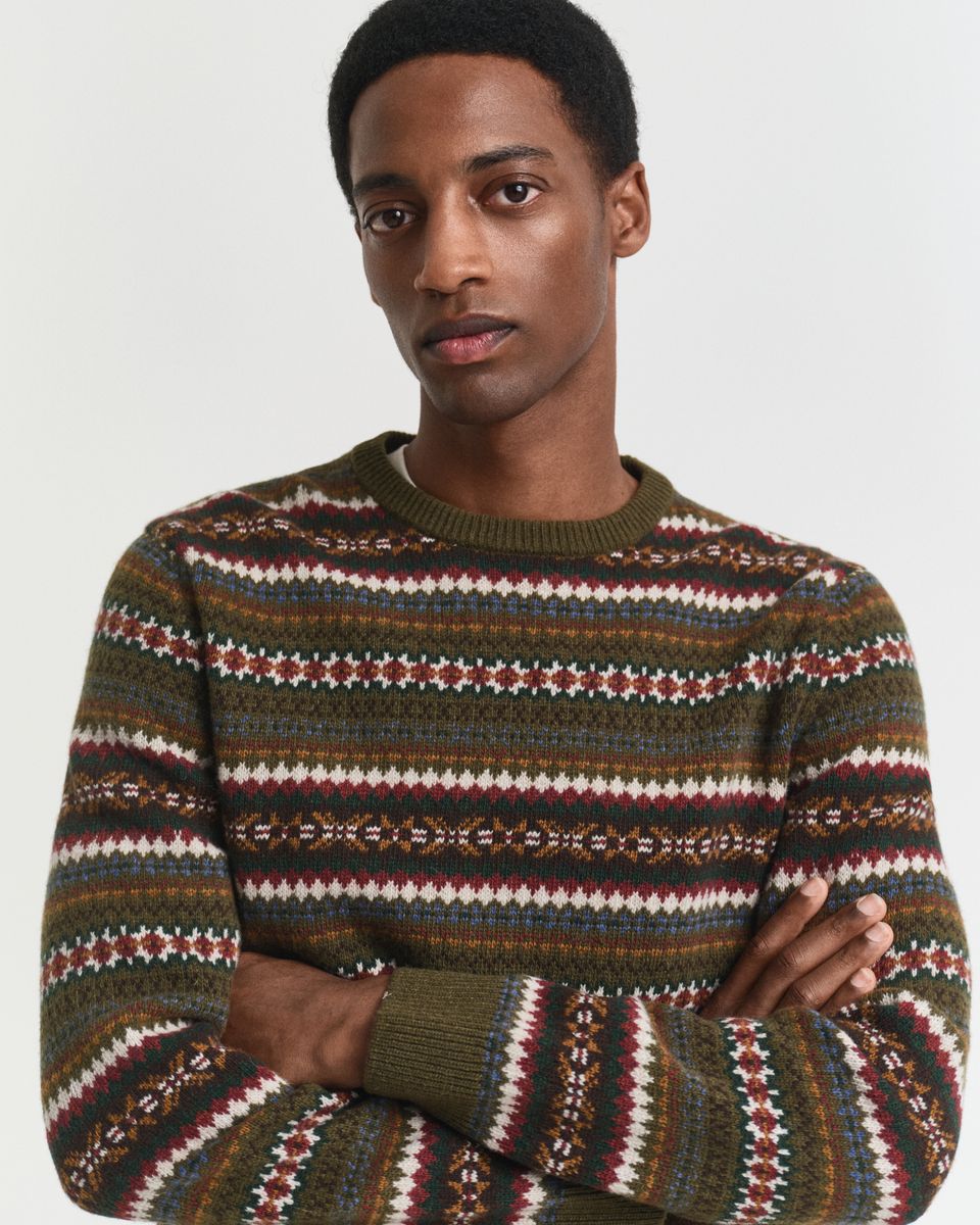 Fair Isle Rundhalspullover