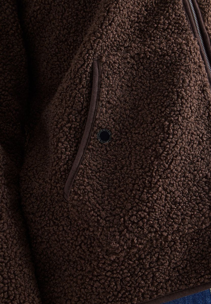 Jacke aus Teddy-Material mit Zipper