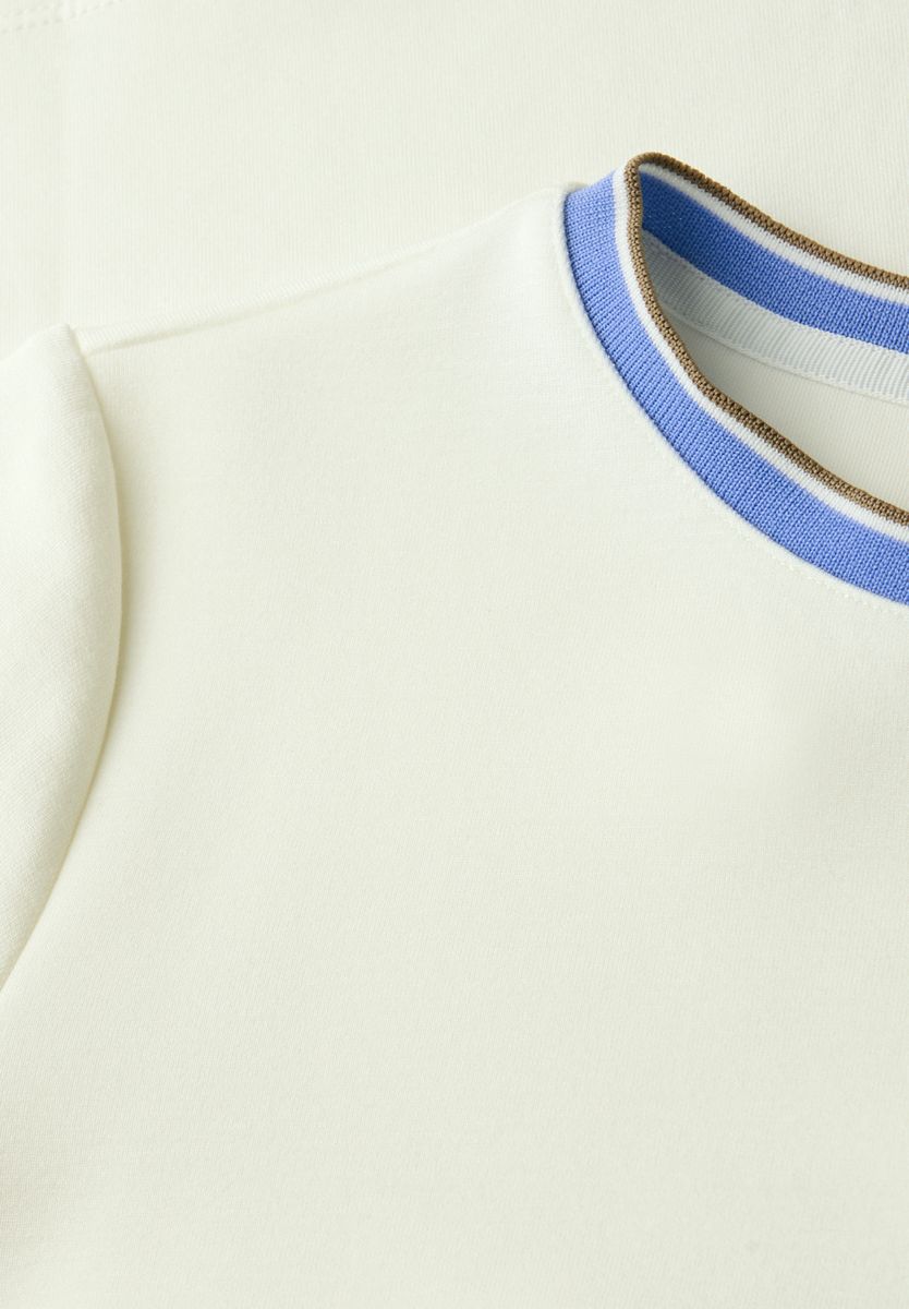T-Shirt mit Kontrastdetail