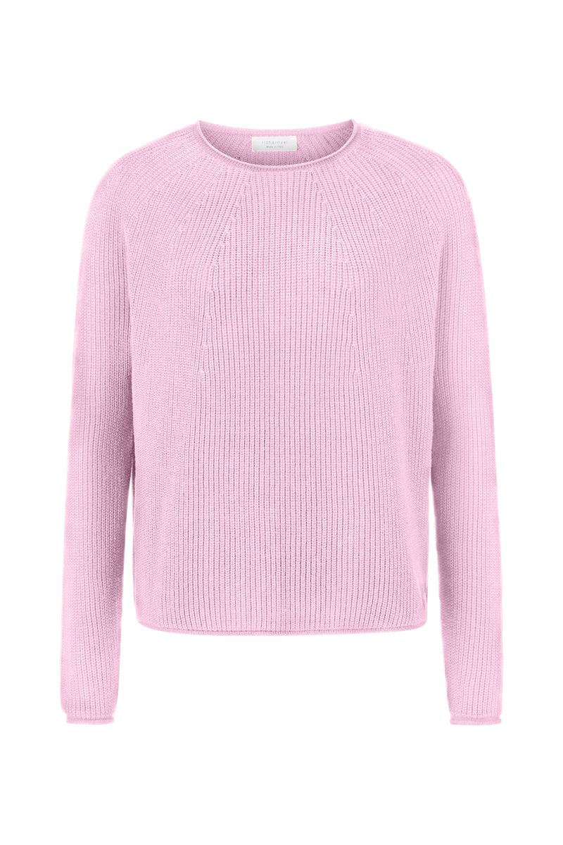 Seamless Crew-neck Half Cardigan