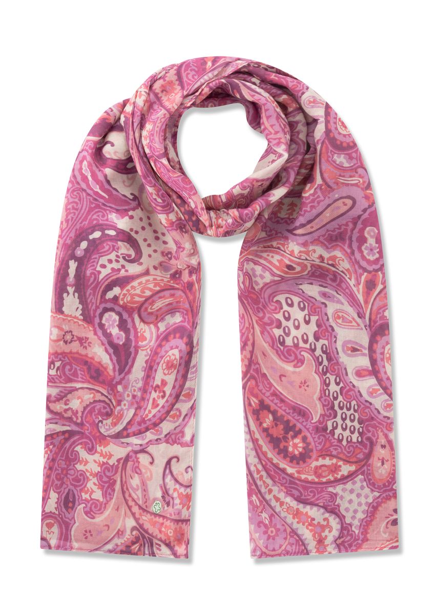 Schal aus recyelter Polyesterware mit gedrucktem Paisleymuster