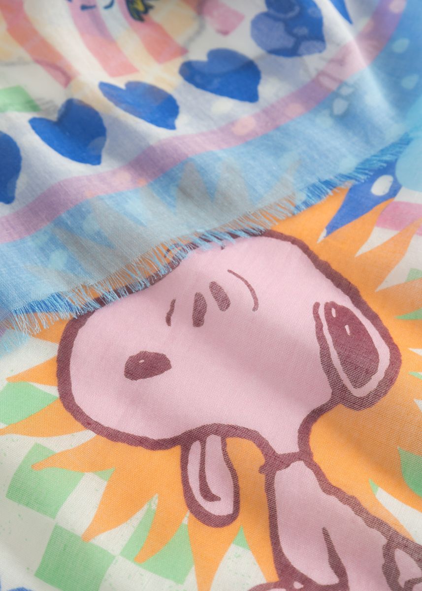 Peanuts Tuch aus leichter Baumwolle mit PENAUTS-Motiv
