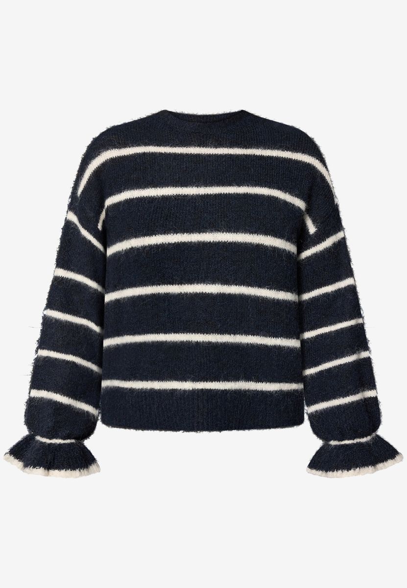 Pullover gestreift mit Wolle