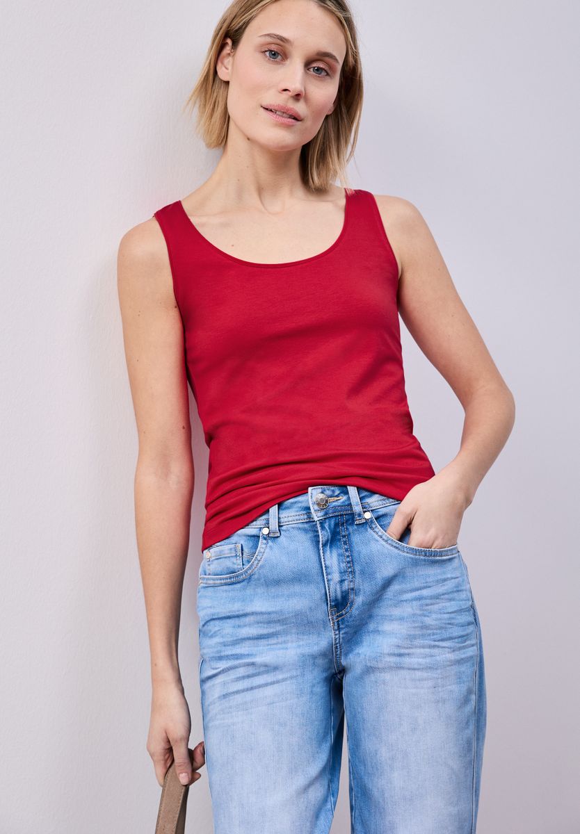 Basic Top mit Rundhals aus Jersey