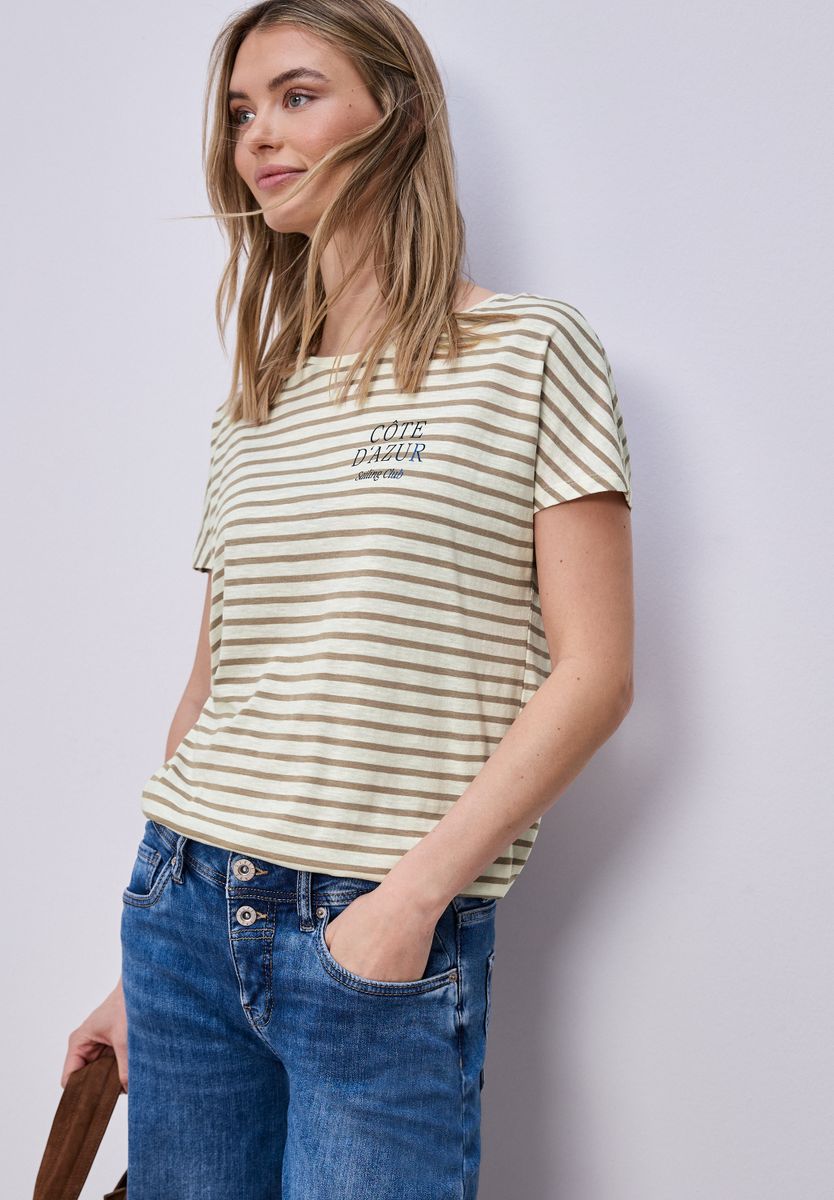 Dropped Shoulder Shirt mit Streifen