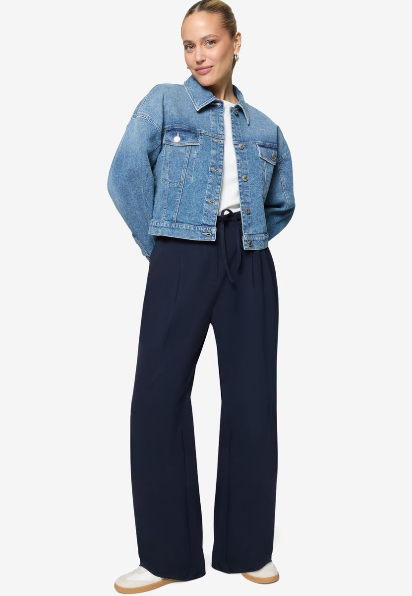 Jeansjacke kurz mit Knopfleiste