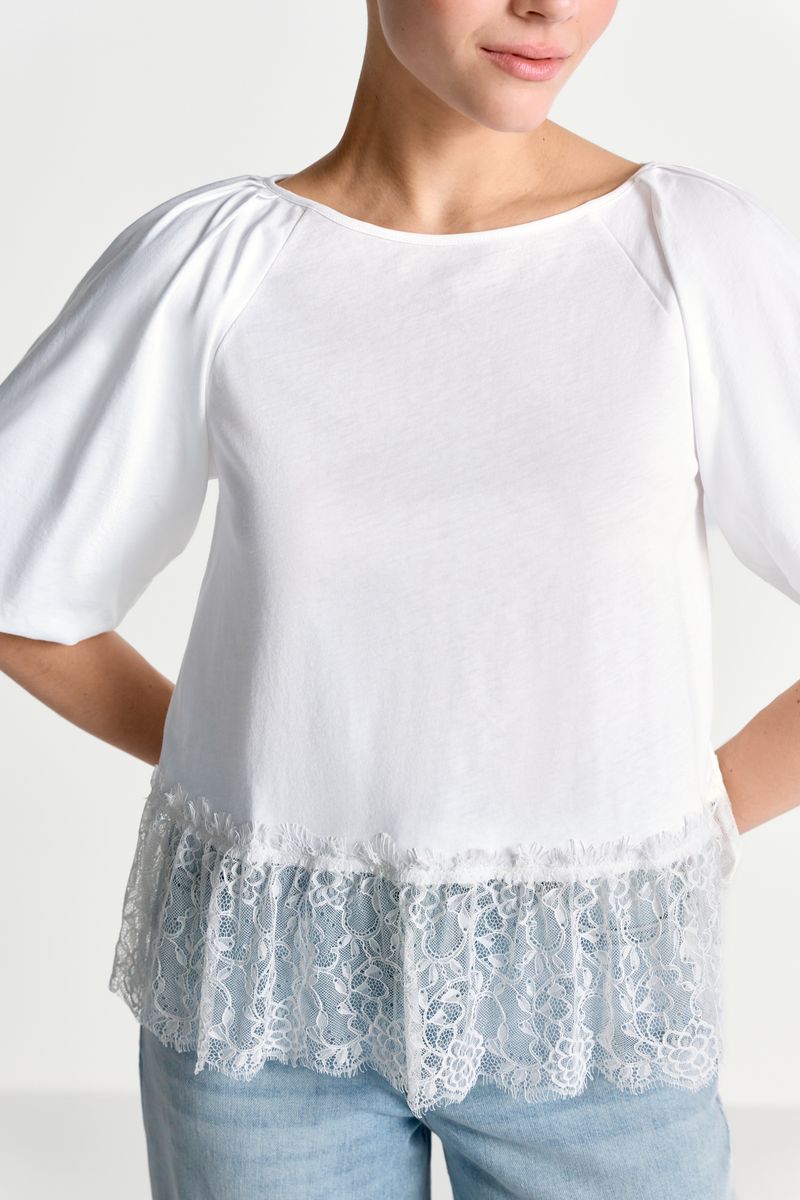 Balloon T-Shirt with Peplum