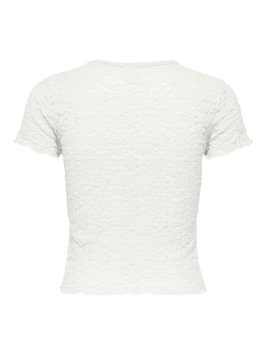 ONLFAITH S/S LACE TOP JRS