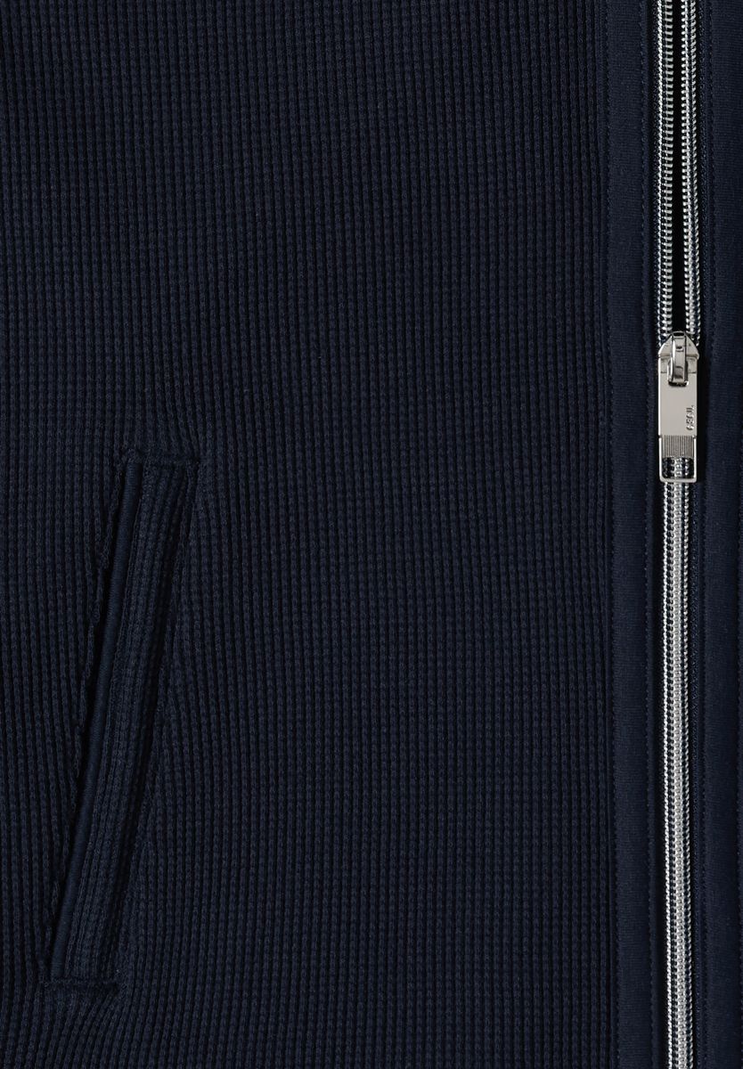 Langarm Jacke mit Kapuze und Taschen
