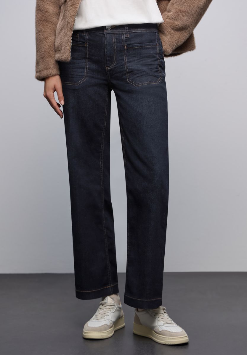 Rinsed Wide Leg Jeans