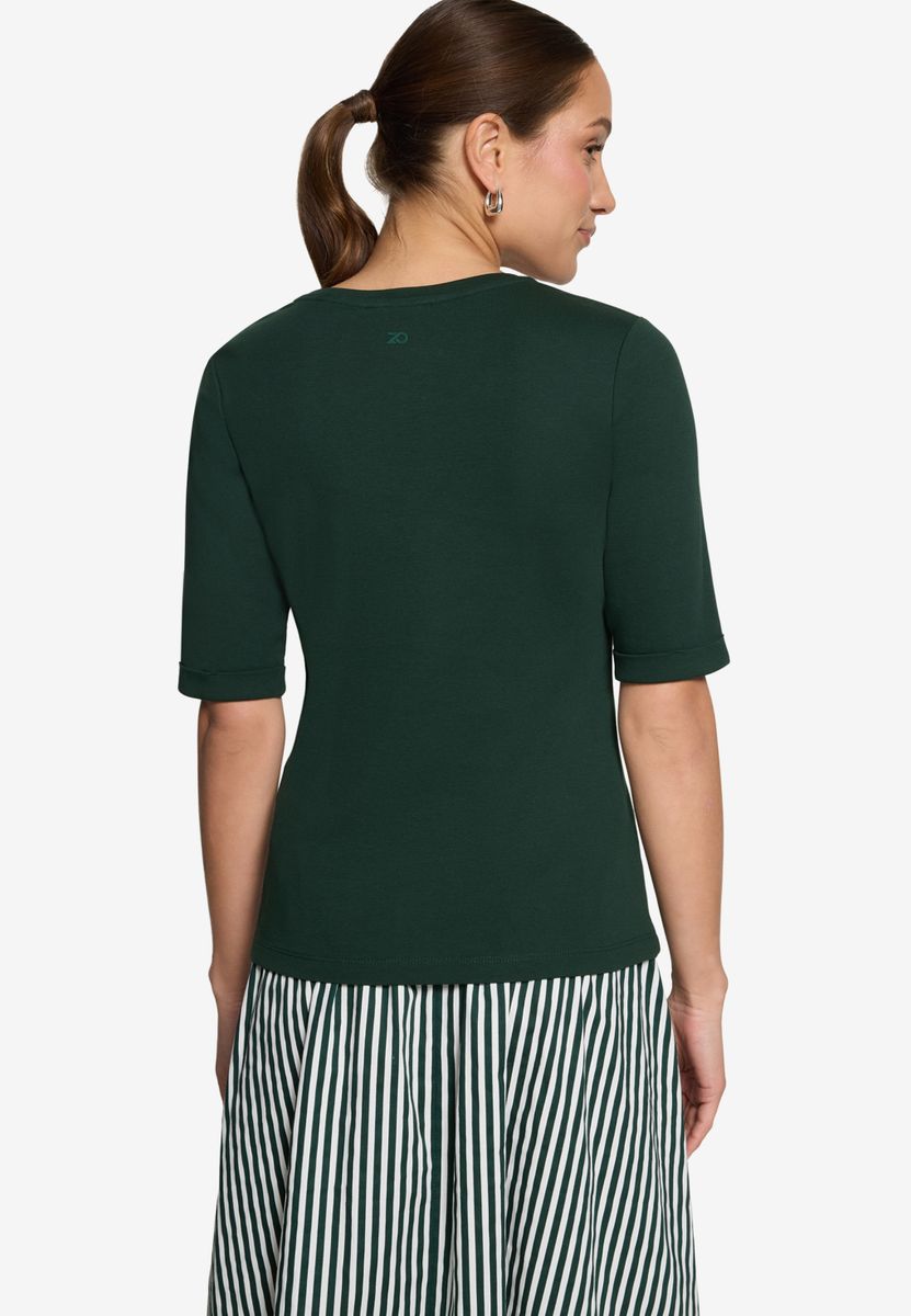 Basic-T-Shirt mit V-Ausschnitt