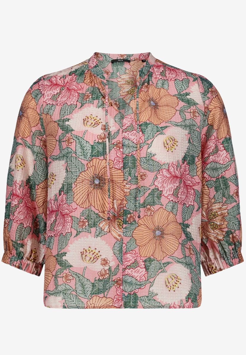 Schlupfbluse mit Blumenmuster