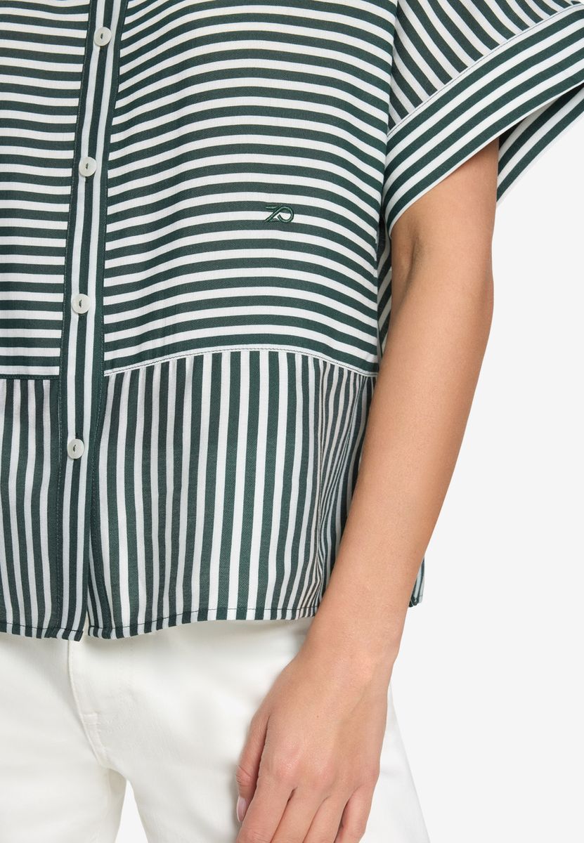 Hemdbluse gestreift 3/4 Arm