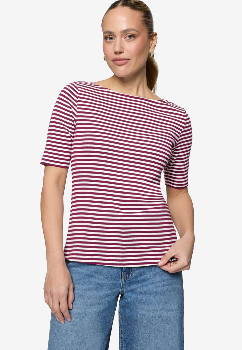 Ringelshirt mit U-Boot Ausschnitt