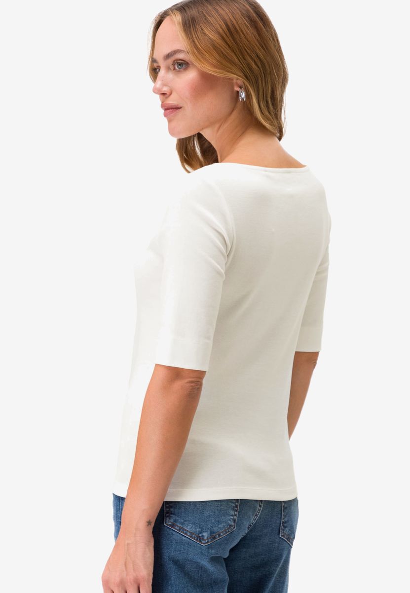 Basic Shirt mit U-Boot-Ausschnitt