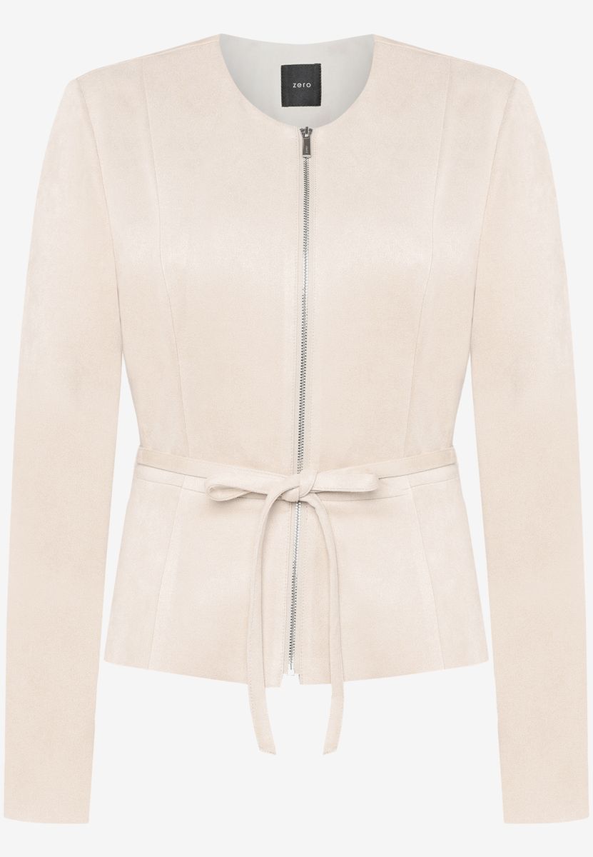 Blazer-Jacke in Lederoptik