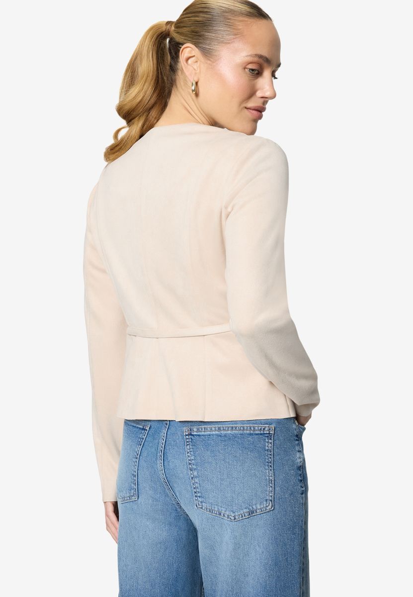 Blazer-Jacke in Lederoptik