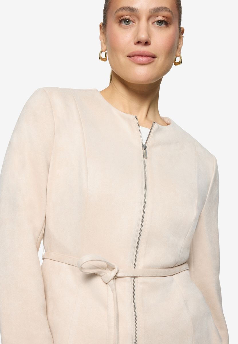 Blazer-Jacke in Lederoptik